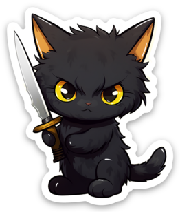 Funny Feline Sticker