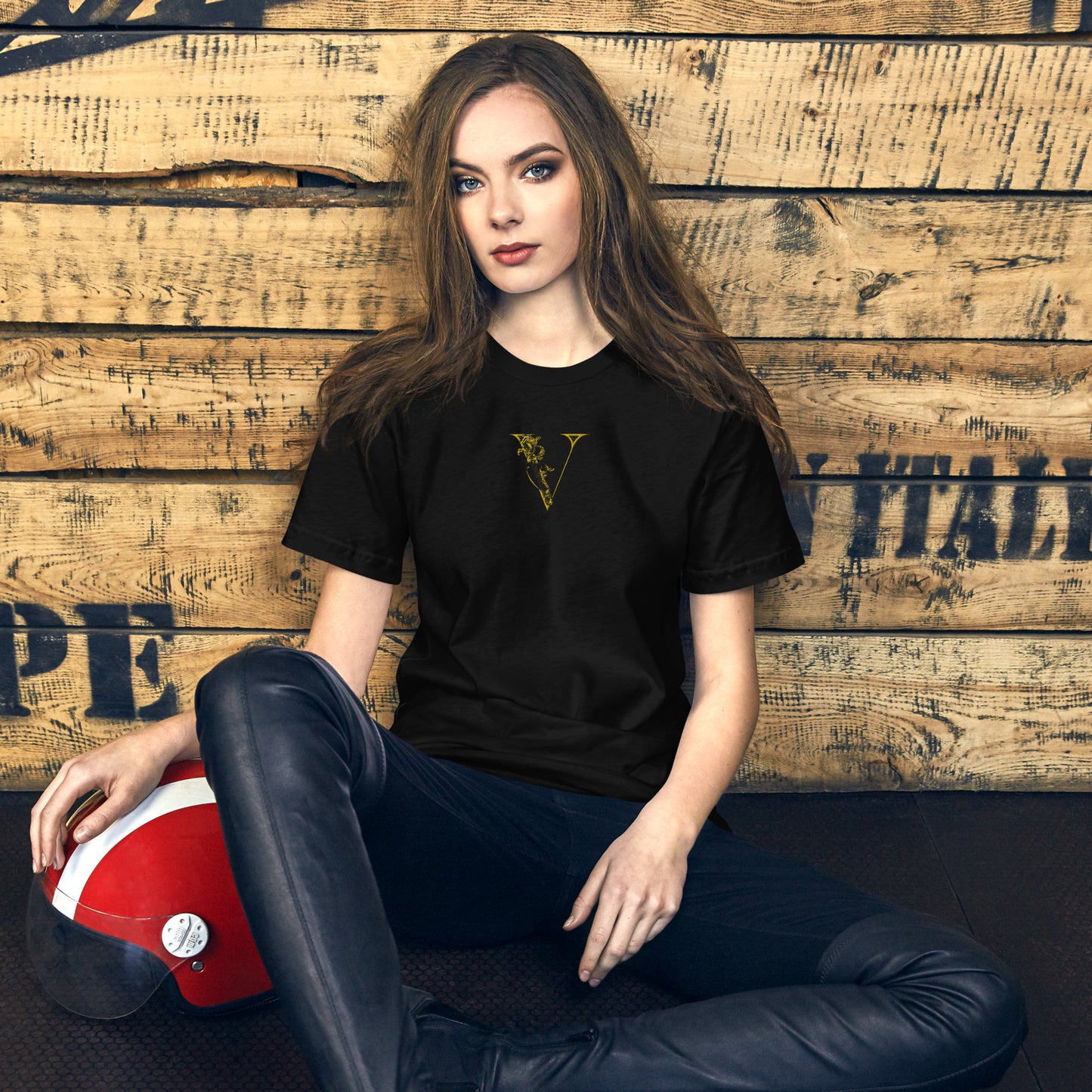 V Logo Embroidered - Unisex T-shirt