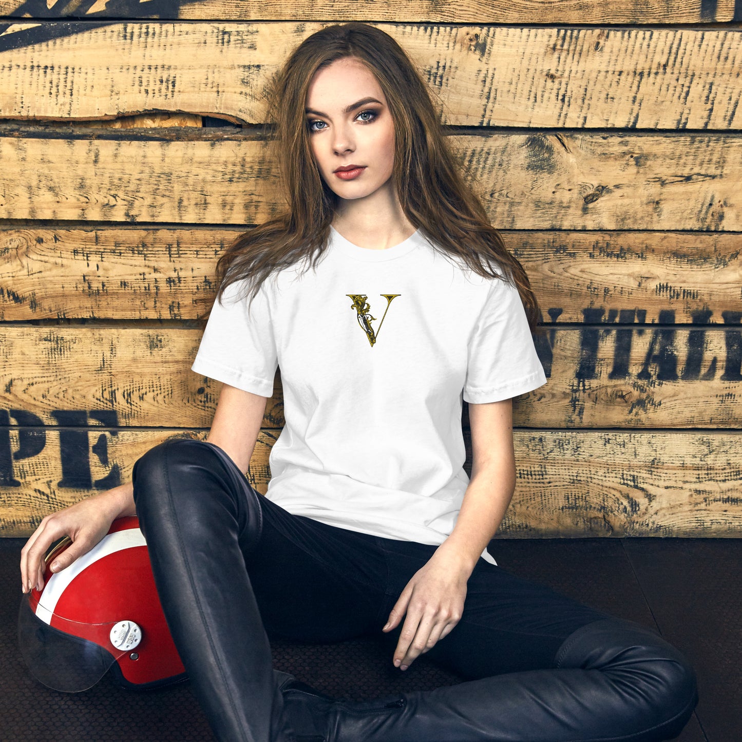 V Logo Embroidered - Unisex T-shirt