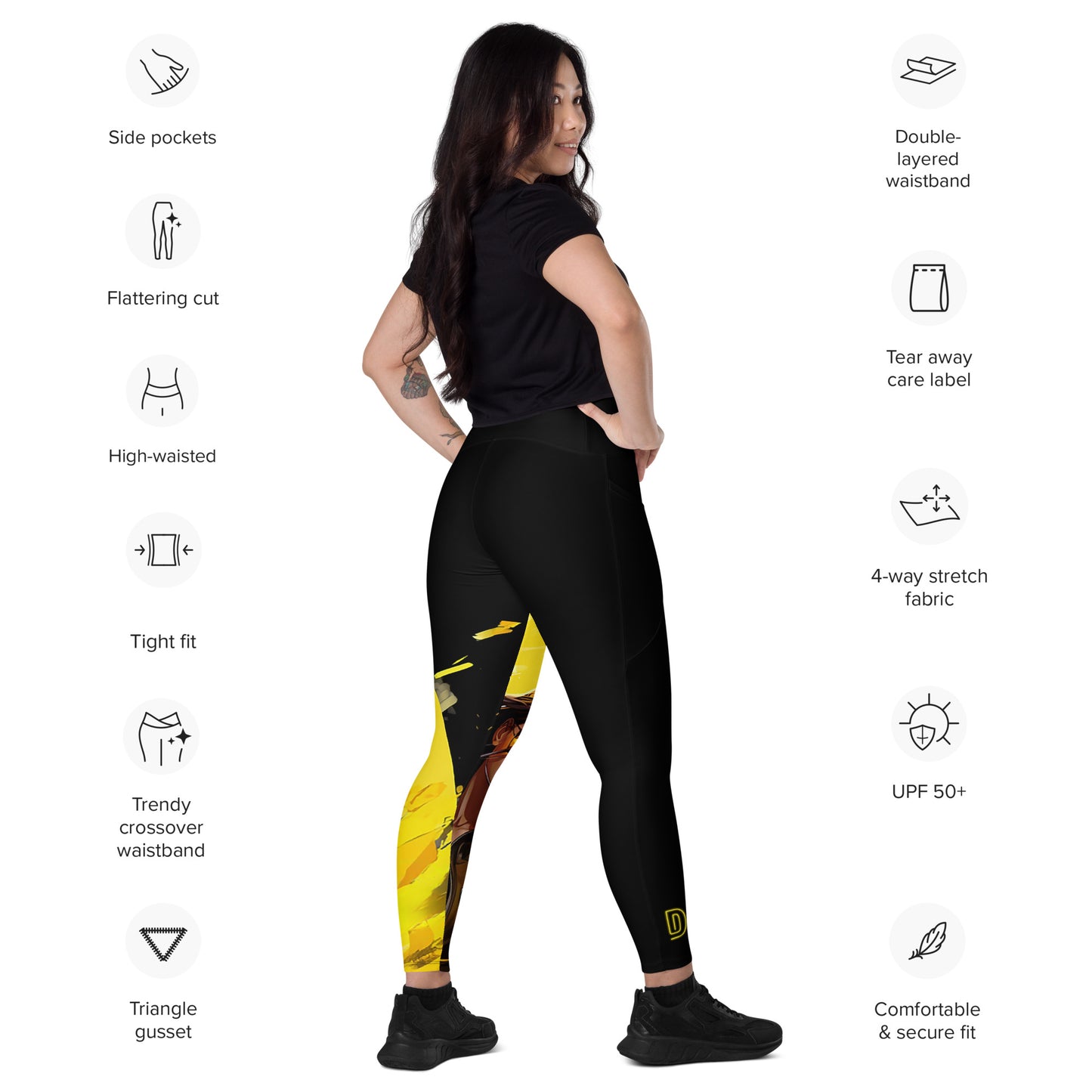 DIN Unruly - Crossover leggings with pockets