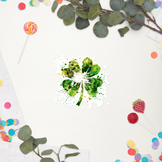 Four Leaf Paint Splatter - Bubble-free stickers
