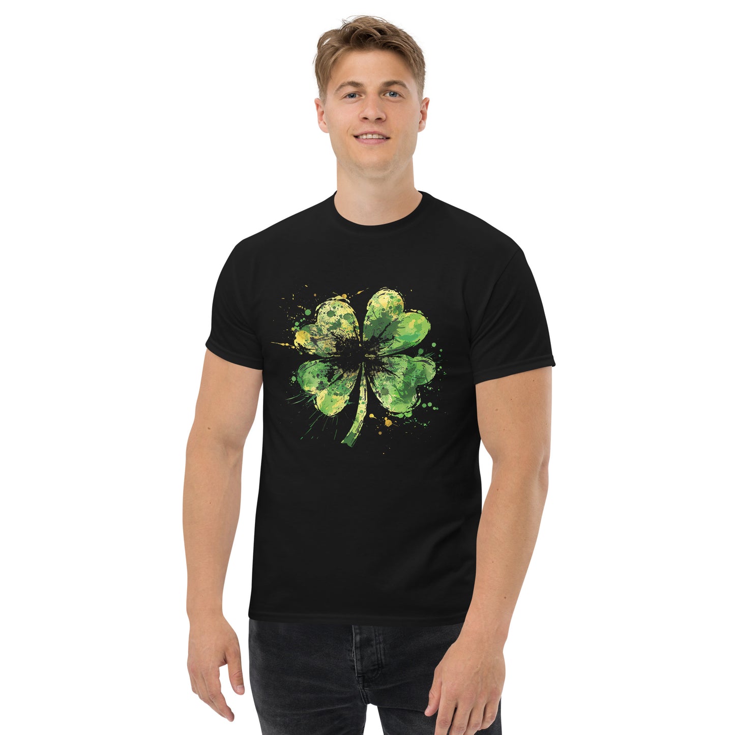 Four Leaf Paint Splatter - Men's classic tee