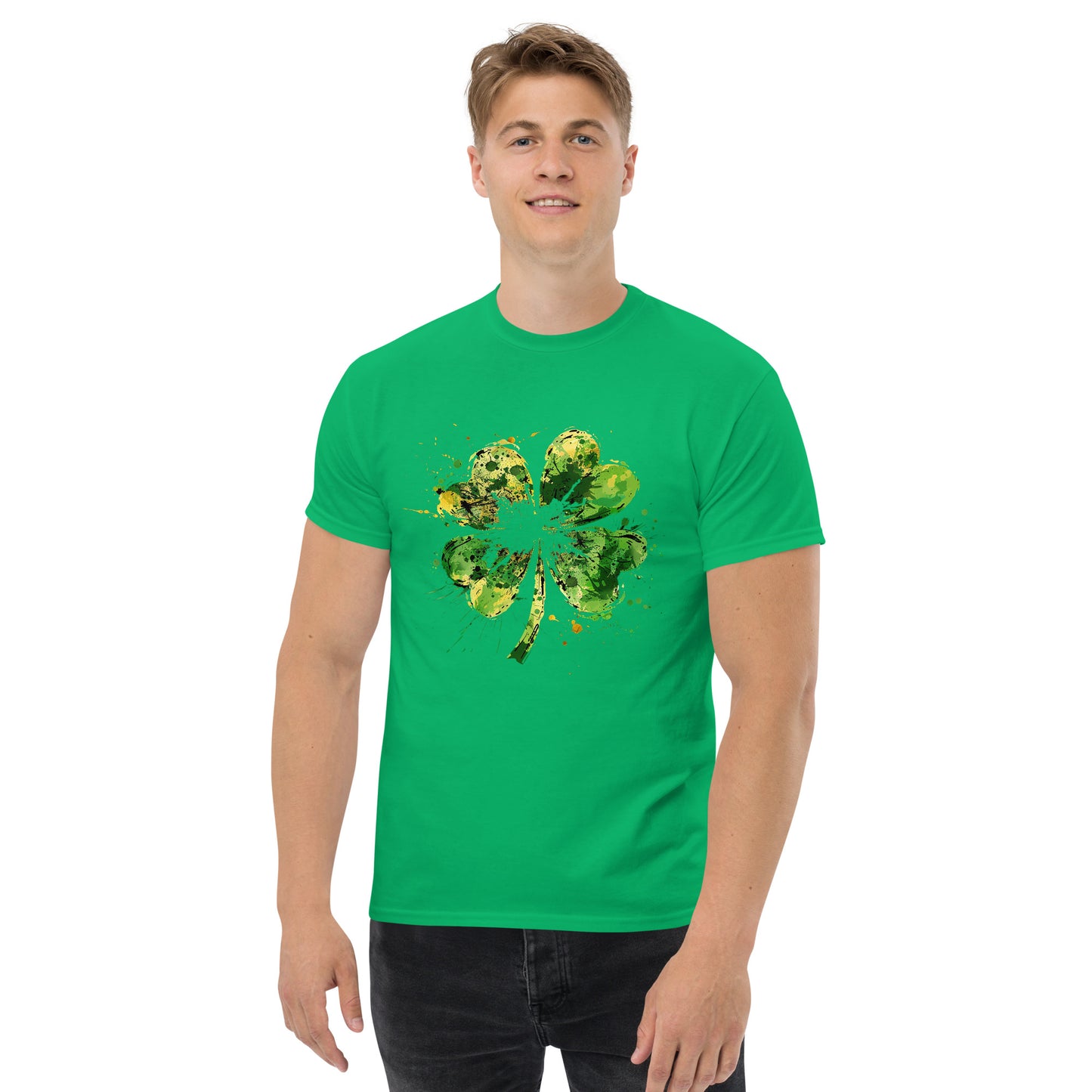 Four Leaf Paint Splatter - Men's classic tee