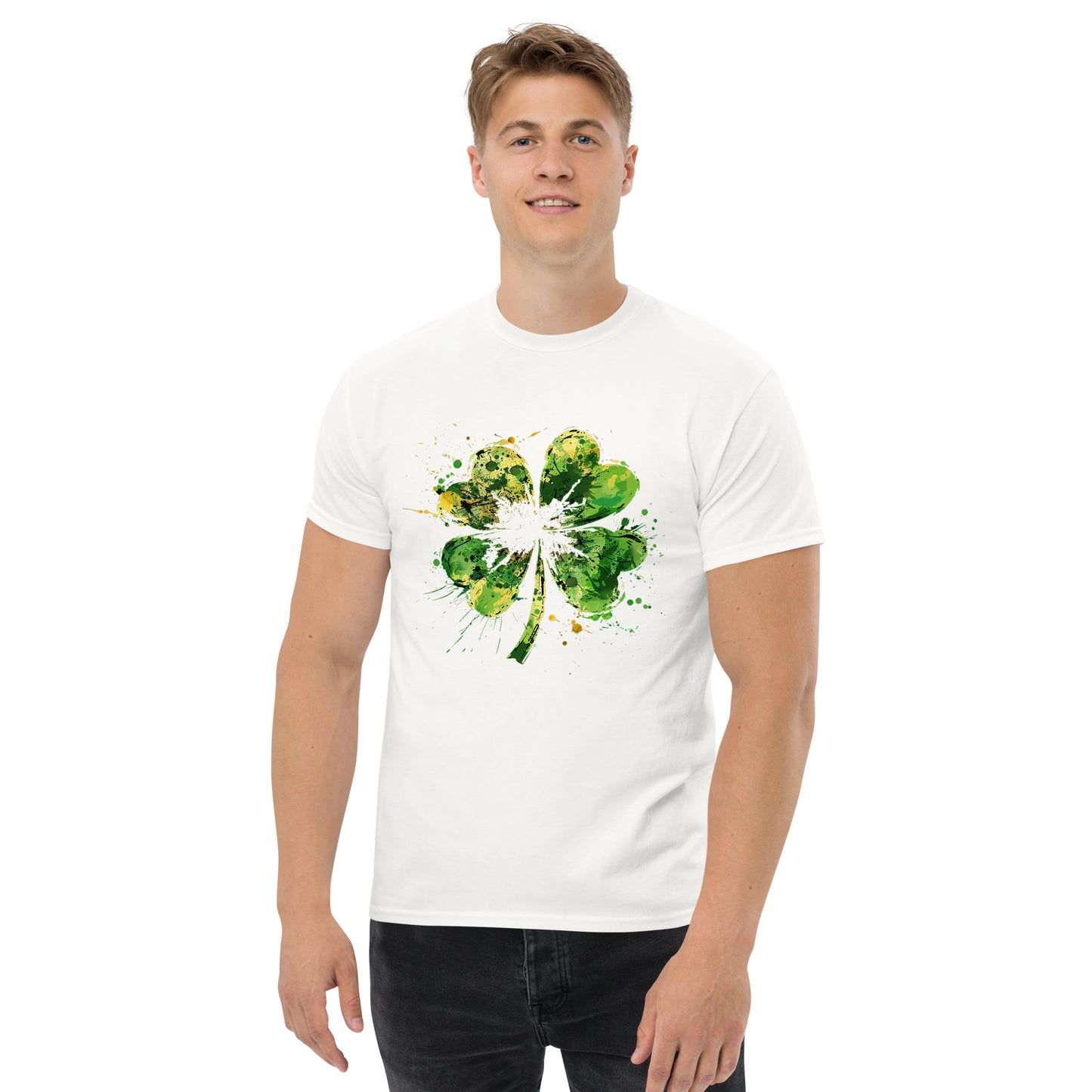 Four Leaf Paint Splatter - Men's classic tee