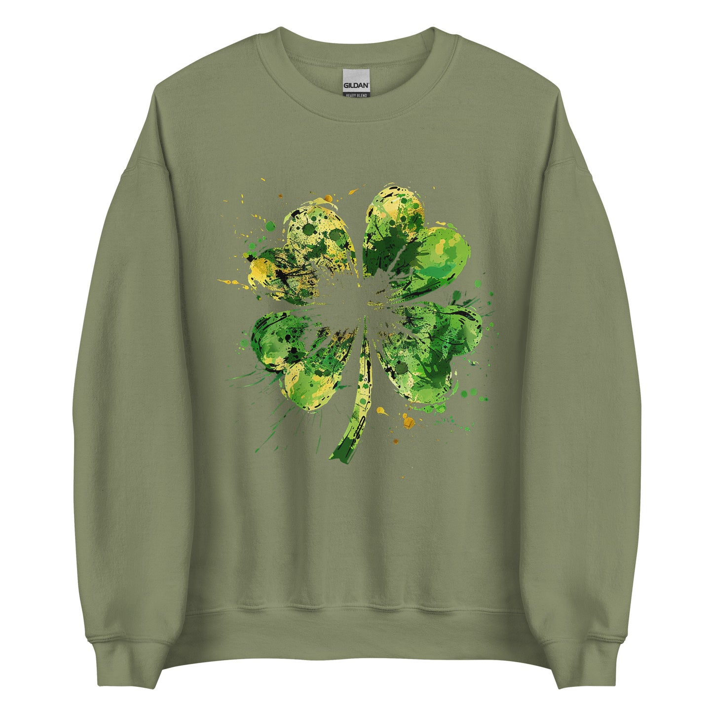 Four Leaf Paint Splatter - Unisex Sweatshirt