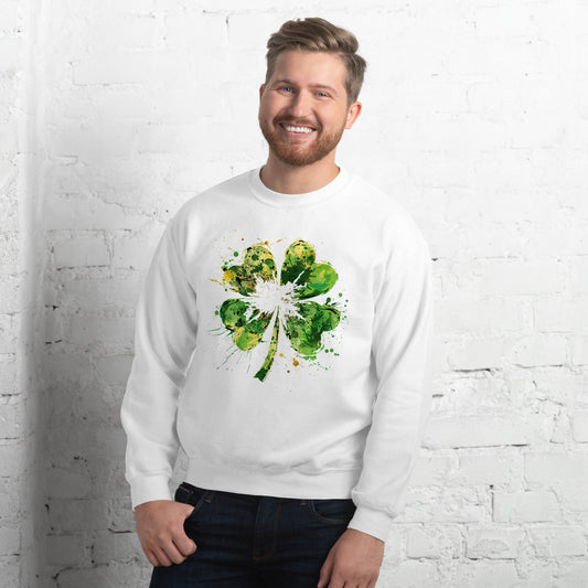 Four Leaf Paint Splatter - Unisex Sweatshirt