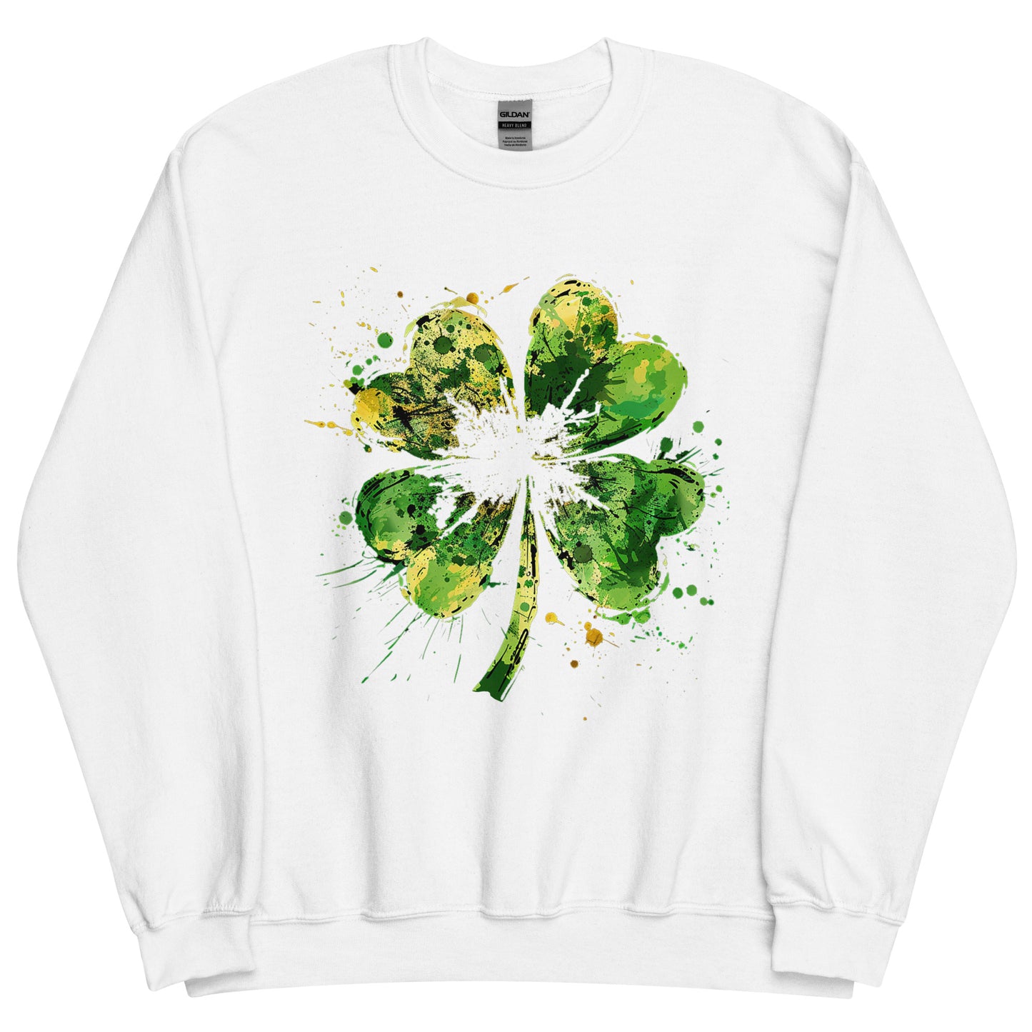 Four Leaf Paint Splatter - Unisex Sweatshirt